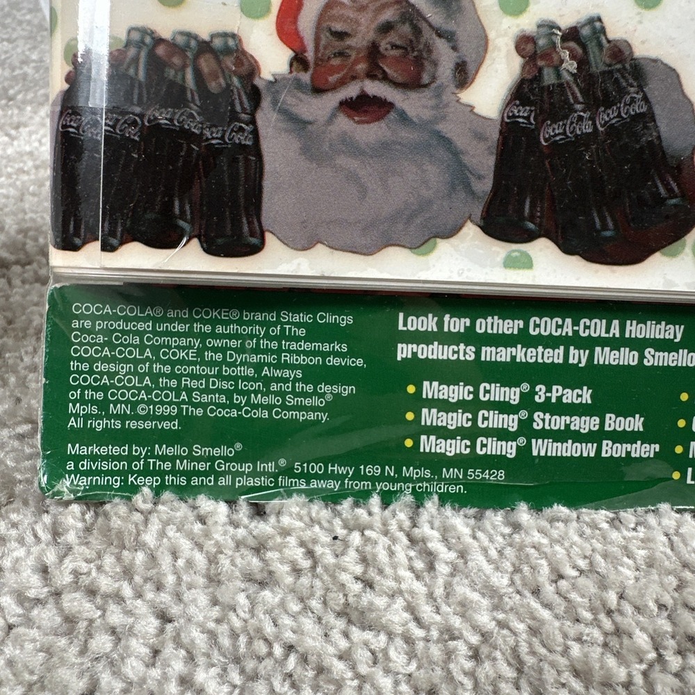 Christmas Decor Santa Window Border Cling Coca Cola Vintage 1999 - 12' Long - Picture 4 of 4